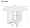 AIORBER Runder Esstisch 120 cm Holzoptik Design-Tisch Produktbild-Vorschau 6
