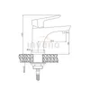 Rubinetto per lavabo, miscelatore per lavabo, miscelatore Anteprima dell’immagine prodotto 5