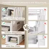 A collage of images comparing different features of a bunk bed with storage. Produktbild-Vorschau