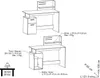 Bureau Droit PLATON, 121,5 x 109,7 x 55,1 cm, Blanc et Voir les images du produit 4
