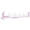 vidaXL Gabionenkorb U-Form mit 6 Säulen Eisen 620x20x100 cm Produktbild-Vorschau 6