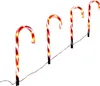 LED Zuckerstangen - je 8 warmweiße LED - H: 44cm - Batterie - Timer - für Außen - 4 Stück Produktbild-Vorschau