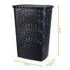 Rattan Wäschekorb 65 Liter mit Klappdeckel - Farbe: Produktbild-Vorschau 2