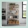 Scaffale da cucina Relaxdays, 6 ripiani con piano di lavoro Anteprima dell’immagine prodotto 3