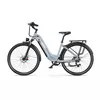 A studio shot of a light gray electric bicycle against a white background. Produktbild-Vorschau