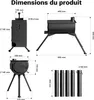 Wiltec Poêle pour tente de camping – 540 x 810 x 2387 mm – Voir les images du produit 3