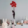 Wallity, Banksy - 11-1, dekorácia na stenu, červená, kov, Náhľad obrázku produktu 2