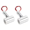 Two small silver LED spotlights with red and black wires are shown against a white background. Podgląd zdjęcia produktu