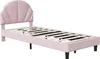 Lit enfant UnboxG 90 x 190 cm en velours rose rembourré – Voir les images du produit 11