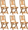 vidaXL Chaise de jardin 6 pcs Marron 36 x 46 x 86cm Bois Voir les images du produit 1