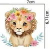 GKA Bügelbild süßer Löwe mit Blumen G30 Applikation für Produktbild-Vorschau 2