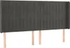 Kopfteil mit Ohren Dunkelgrau 163x16x118/128 cm Samt Produktbild-Vorschau 1