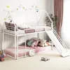 COSTWAY Hochbett 90x200cm mit Rutsche, Leiter & Dach, Produktbild-Vorschau 9