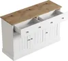 Buffet à 3 portes et 2 tiroirs, finition en relief, 120 x Voir les images du produit 11