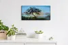 Wanduhr Uhr Wandbild Leinwand 60x30 Ölgemälde Baum Himmel Produktbild-Vorschau 3