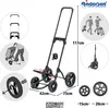 A collage of images showing a shopping trolley, its dimensions, and how it is used. Podgląd zdjęcia produktu