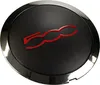 Original Fiat Nabendeckel Felgendeckel Chrom Rot 500 Ab Produktbild-Vorschau 2