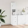 A white kitchen cabinet with a water dispenser and sink. Produktbild-Vorschau