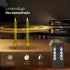 Stabkerzen LED mit Timer GOLD 2er indoor mit 6 Stunden Produktbild-Vorschau 2