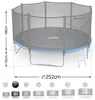 Fuß/252 cm Gartentrampolin mit Außennetz und Leiter Produktbild-Vorschau 6