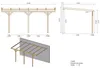 Carport Garagendach 3x5.24 m - 15 m2 - an der Hauswand Produktbild-Vorschau 3