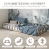 Lit D'Enfant 90x200 cm Lit Montessori avec Barriere en Bois Voir les images du produit 15