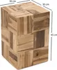 BEISTELLTISCH "PUZZLE" | Teak | Holz Blumen Hocker, Produktbild-Vorschau 2