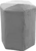 Pouf velours côtelé 35 cm gris Voir les images du produit 6