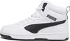 A single white Puma sneaker with black accents is shown against a white background. Voir les images du produit