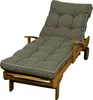 A grey cushioned wooden chaise lounge on a white background. Podgląd zdjęcia produktu
