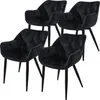 ML-Design 4er Set Esszimmerstuhl mit Rückenlehne, Schwarz, Produktbild-Vorschau 1