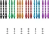 kwmobile Dart Shafts Set mit Gummi Ring - aus Aluminium - Produktbild-Vorschau 3