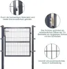 A diagrammatic presentation of a garden gate with accompanying text highlighting its features and benefits. Produktbild-Vorschau