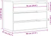 Cassettiera Angolo Grigio Cemento 80x41x58cm Legno Anteprima dell’immagine prodotto 7