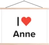 MuchoWow® Textilposter Ich liebe - Anne - Mädchen 40x30 cm Produktbild-Vorschau 1
