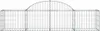 vidaXL Gabion s vysokým obloukem 200x50x40/60 cm Náhled obrázku produktu 3