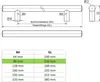 Technical drawing and dimension chart for a handle. Produktbild-Vorschau