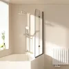 EMKE Duschabtrennung 110x140cm Faltwand für Badewanne Produktbild-Vorschau 17