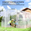 Outsunny Serre de jardin tunnel 4 x 3 x 2 m 12 m² avec 2 Voir les images du produit 4