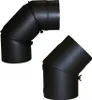 Ofenrohr Bogen 90° schwarz 2mm mit Tür 150mm Rauchrohr Knie Produktbild-Vorschau 2