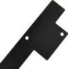 A close-up of a black metal furniture foot with two holes for mounting. Produktbild-Vorschau