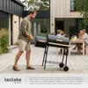 tectake® Holzkohlegrill 2in1 110 x 60 x 116 cm 2 Kammern Produktbild-Vorschau 6