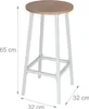 Relaxdays Barhocker, 2er Set, HxD: 65 x 32 cm, Fußstütze, Produktbild-Vorschau 4