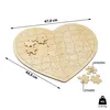 Holz Wunschherz Puzzle 49 Puzzleteile Hochzeit Gästebuch Produktbild-Vorschau 2