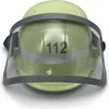 A close-up, front-facing view of a child's firefighter helmet. Produktbild-Vorschau