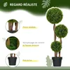 HOMCOM Künstlicher Buchsbaum groß 110cm, UV-beständige Produktbild-Vorschau 4