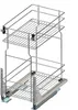 Unterschrankauszug 25 cm Soft-Close Chrom – Bodenmontage Produktbild-Vorschau 1