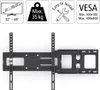 A wall mount for a flat-screen TV, with icons indicating screen size, weight capacity, ease of installation, and VESA compatibility. Anteprima dell’immagine prodotto