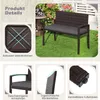 COSTWAY Polyrattan Gartenbank mit Sitzkissen, Balkontank Produktbild-Vorschau 7