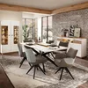 Esszimmer Set, weiß mit Eiche, FALLON-55, modern, 3-teilig Produktbild-Vorschau 1